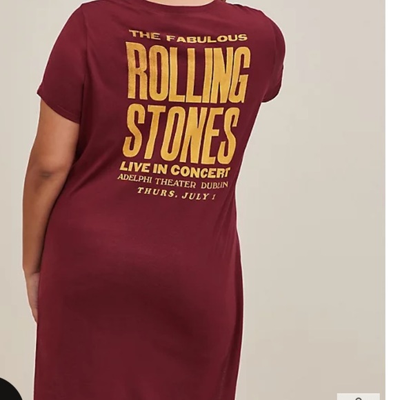 Split tunic tee wine/maroon color Rolling Stones - Picture 2 of 4